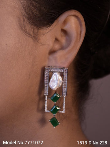 Real Zircon Long Fashion Earrings