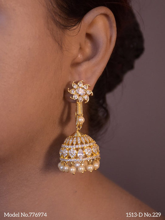 Statement Earrings with AD stones