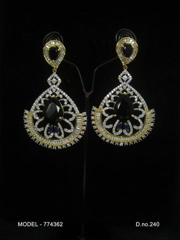 Original Zircon Long Earrings