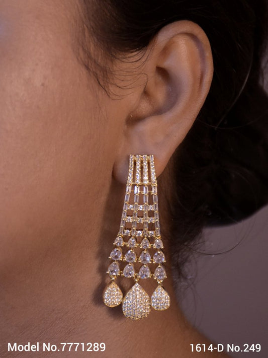 Original Zircon Long Earrings