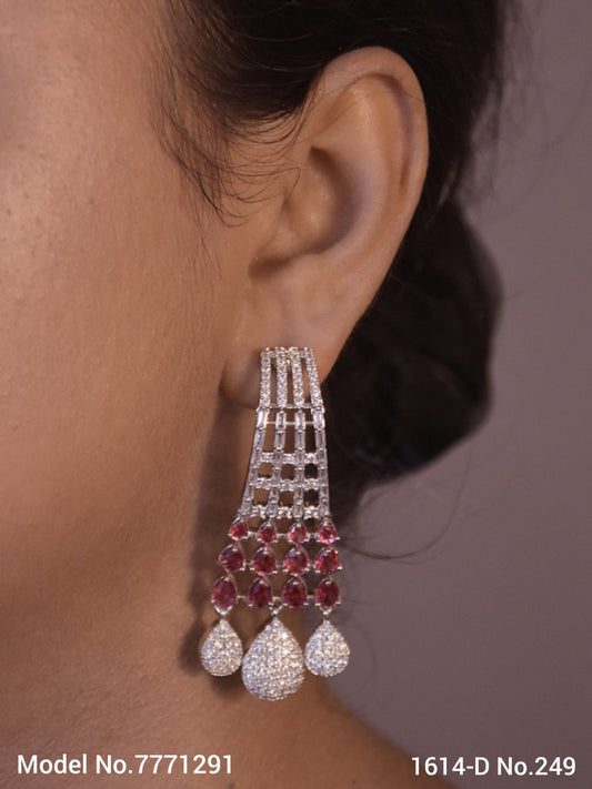 Real Zircon Long Fashion Earrings