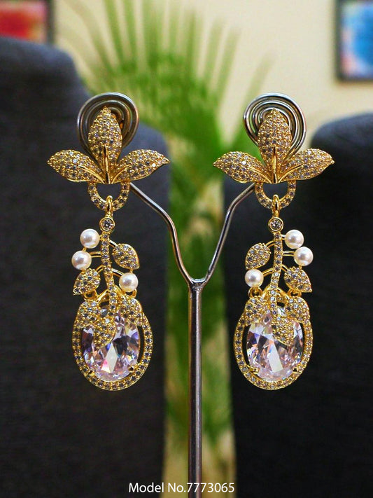 Statement Earrings with AD stones