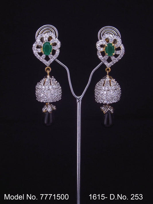 CZ Jhumka Earrings