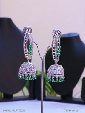 CZ Jhumka Earrings