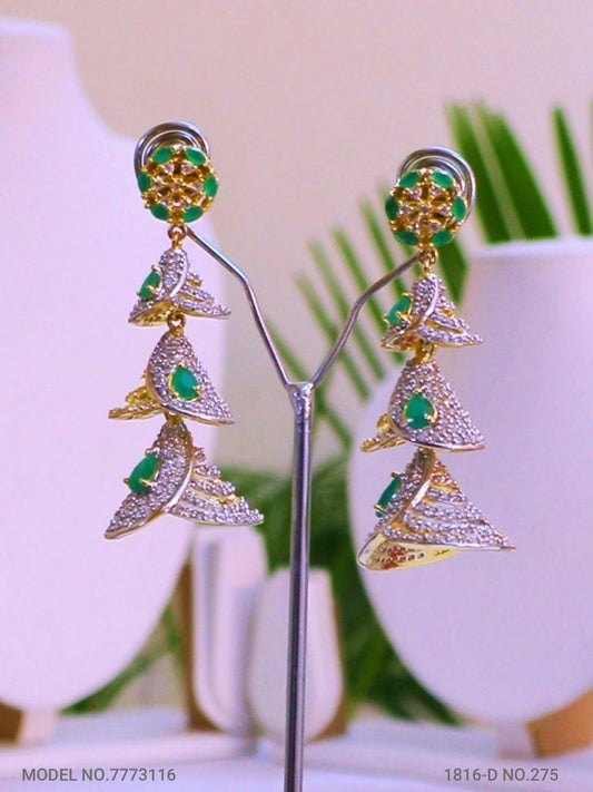 CZ Jhumka Earrings