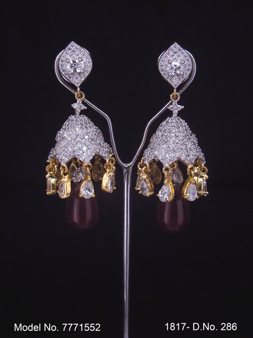 CZ Jhumka Earrings