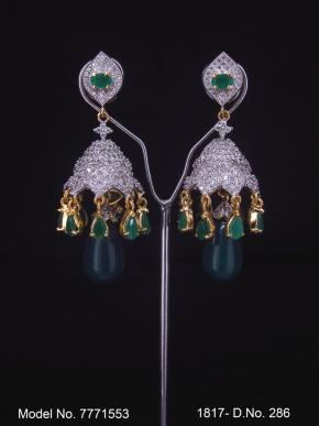 CZ Jhumka Earrings