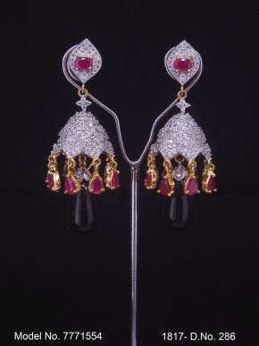 CZ Jhumka Earrings