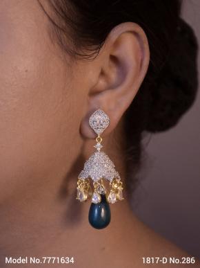 CZ Jhumka Earrings