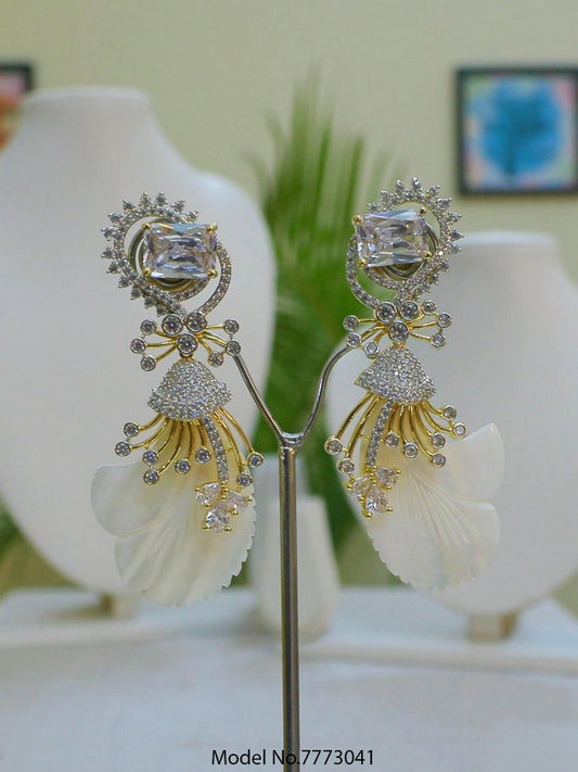 Cz Designer Long Earrings