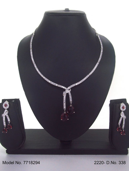 Classic Cz Jewelry Set with Earrings