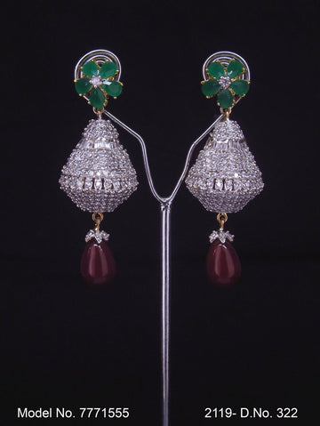 CZ Jhumka Earrings