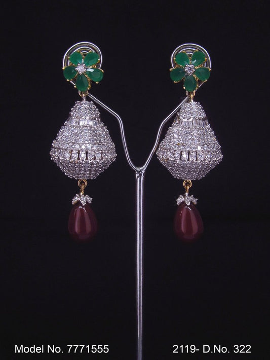 CZ Jhumka Earrings