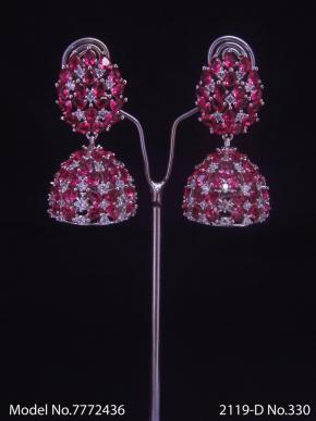 CZ Jhumka Earrings