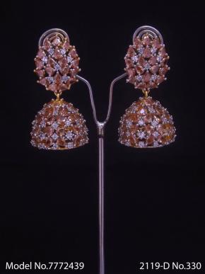 CZ Jhumka Earrings