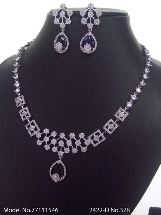 Classic Cz Jewelry Set with Earrings