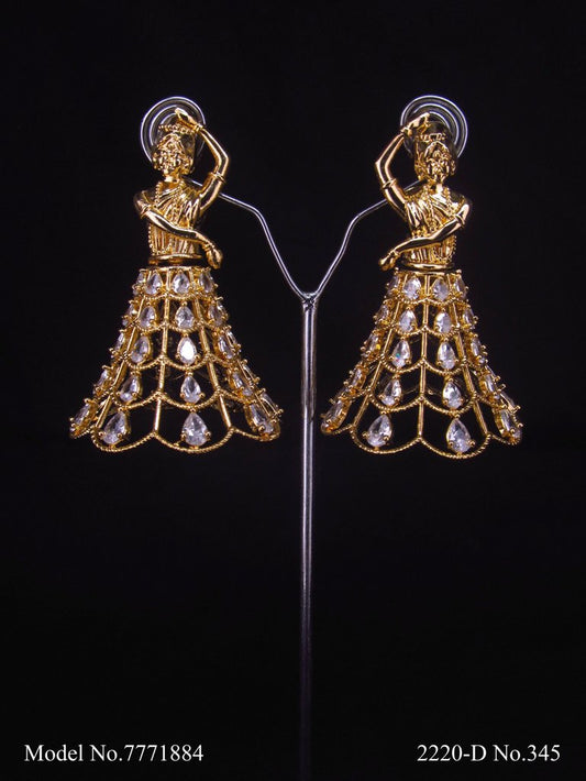 CZ Jhumka Earrings