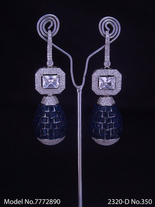 Cz Designer Long Earrings