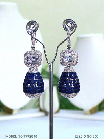 Cz Designer Long Earrings