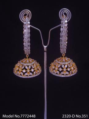 CZ Jhumka Earrings