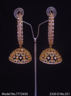 CZ Jhumka Earrings