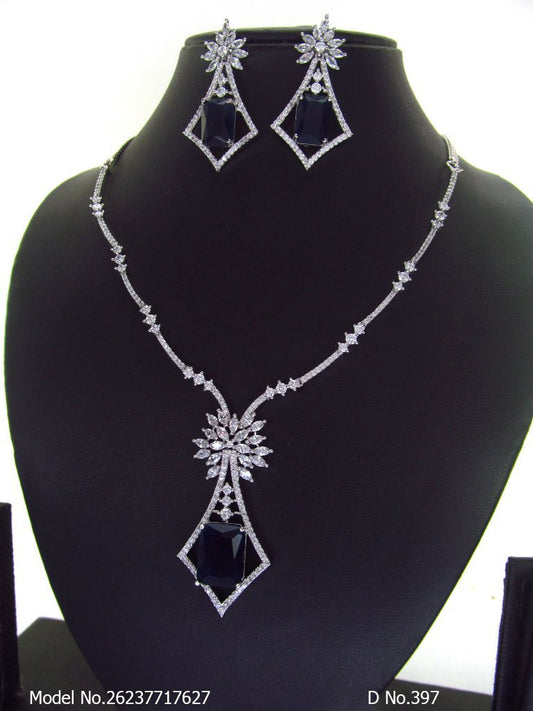 Classic Cz Jewelry Set with Earrings