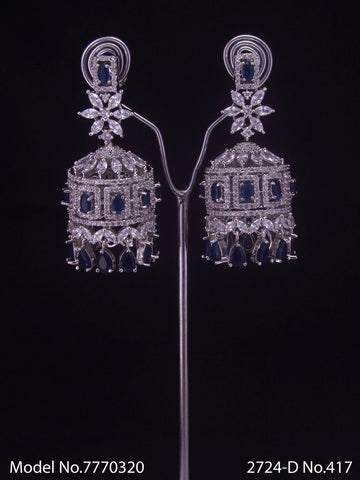 CZ Jhumka Earrings