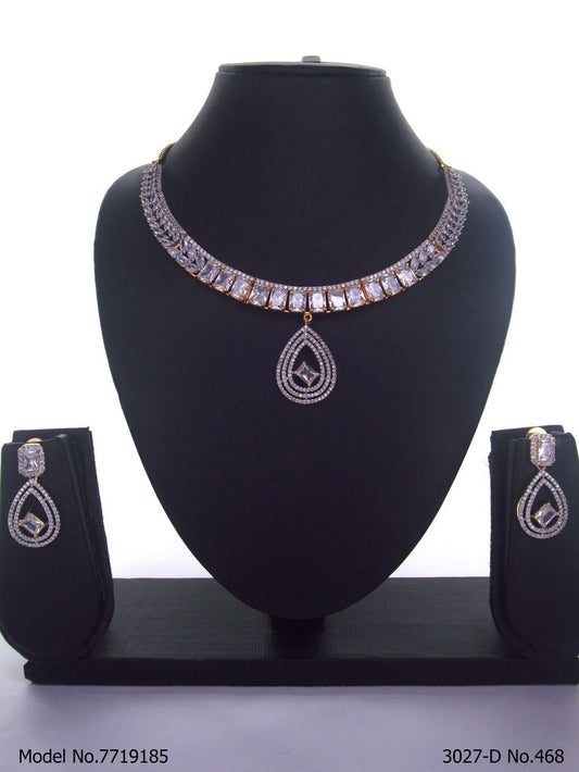 Classic Cz Jewelry Set with Earrings