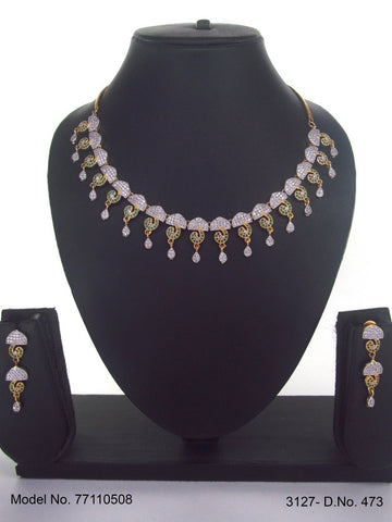 Classic Cz Jewelry Set with Earrings