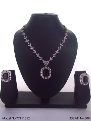 Classic Cz Jewelry Set with Earrings