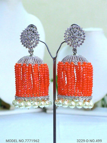 CZ Jhumka Earrings