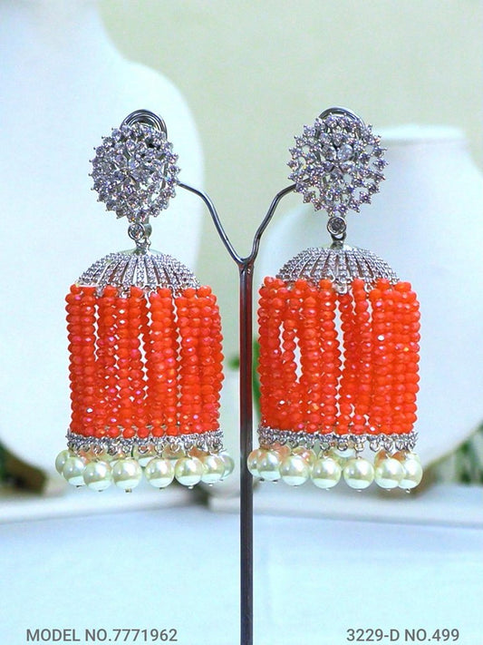 CZ Jhumka Earrings