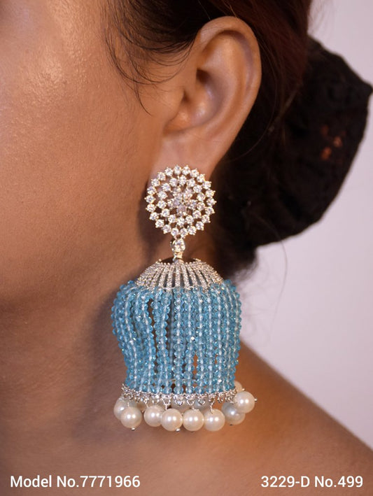 CZ Jhumka Earrings