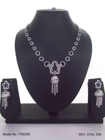 Classic Cz Jewelry Set with Earrings