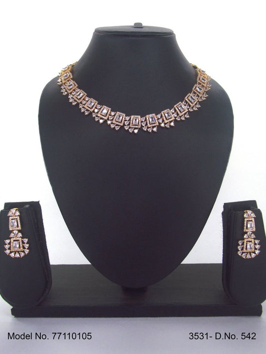 Classic Cz Jewelry Set with Earrings