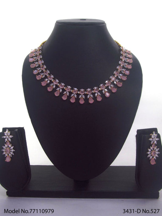 Classic Cz Jewelry Set with Earrings