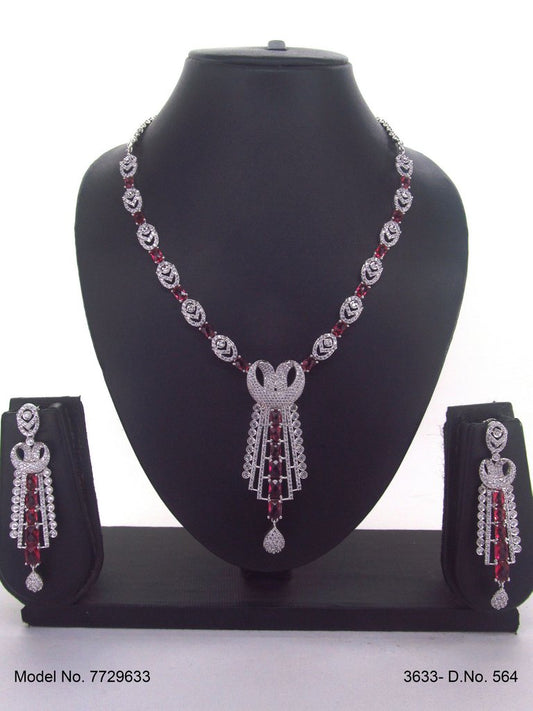 Classic Cz Jewelry Set with Earrings