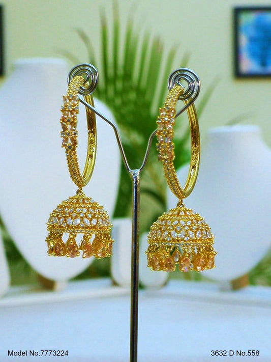 CZ Jhumka Earrings