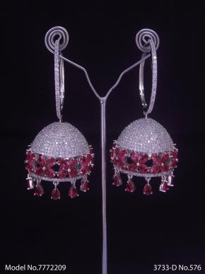 CZ Jhumka Earrings