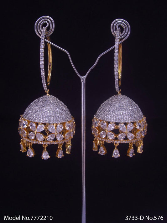 CZ Jhumka Earrings