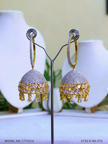 CZ Jhumka Earrings