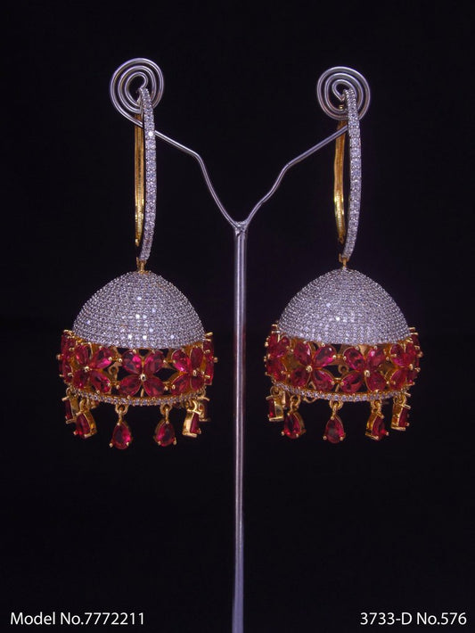 CZ Jhumka Earrings