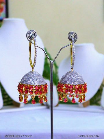 CZ Jhumka Earrings