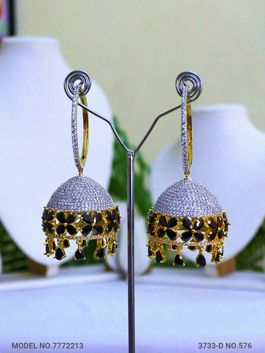 CZ Jhumka Earrings