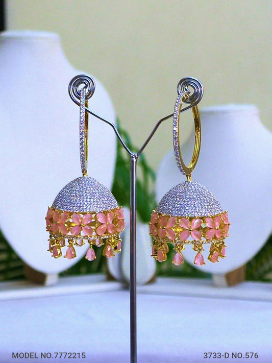 CZ Jhumka Earrings