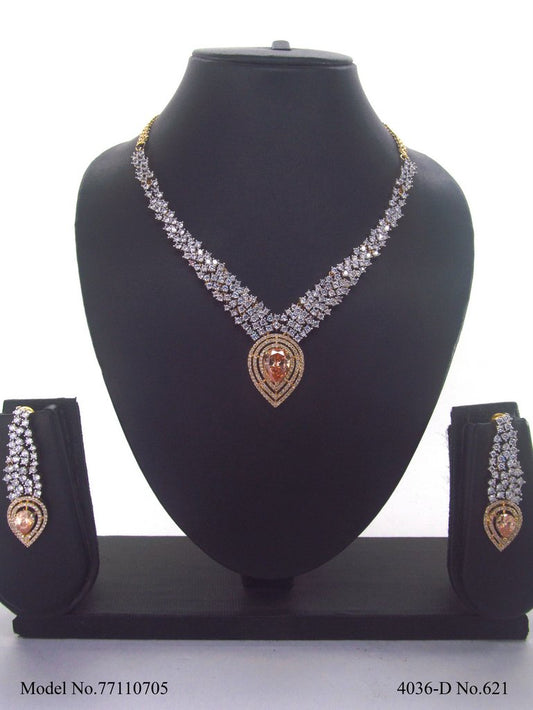 Classic Cz Jewelry Set with Earrings