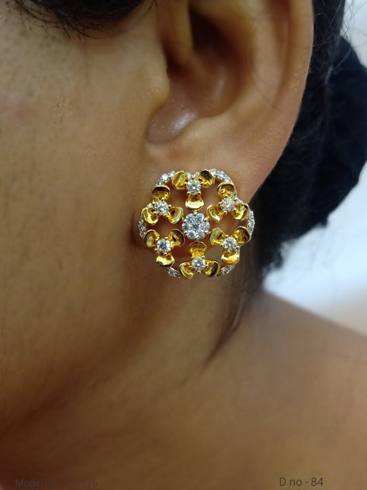 Cubic Zirconia Party Wear Studs Fashion Jewelry