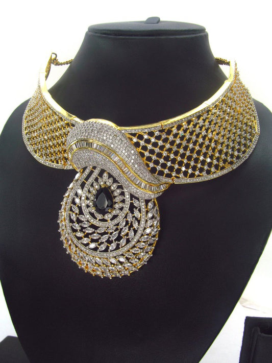 Articfical Diamond AD Necklace Set