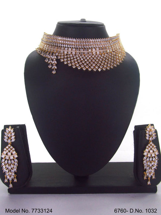 Artificial Diamond Jewelry Set for Brides