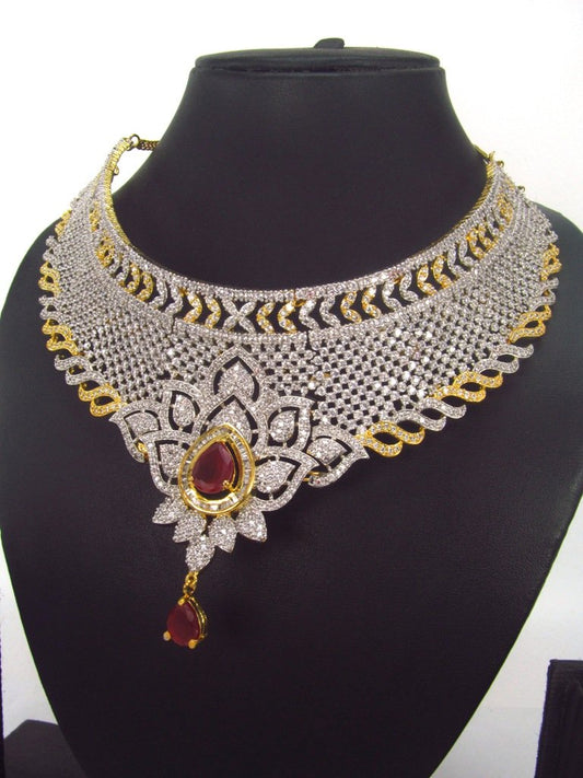 Artificial Diamond Jewelry Set for Brides